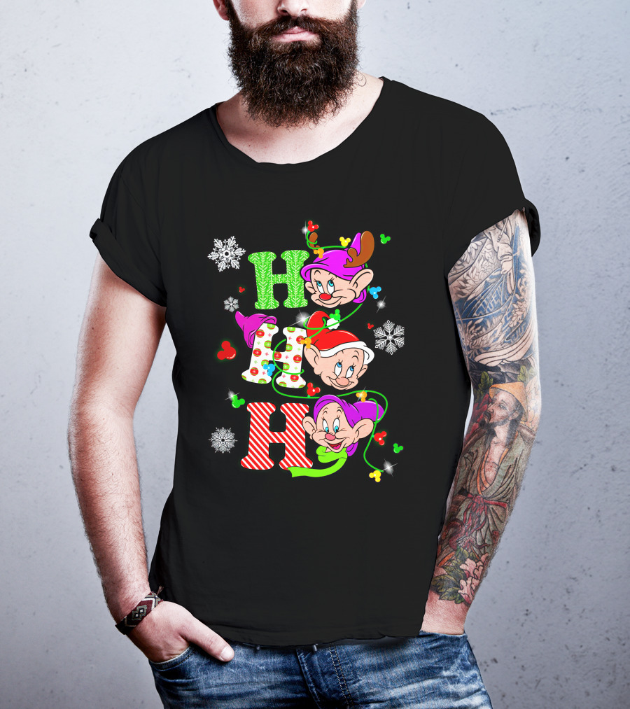 Dopey Ho Ho Ho Snow White Christmas Characters T-Shirt