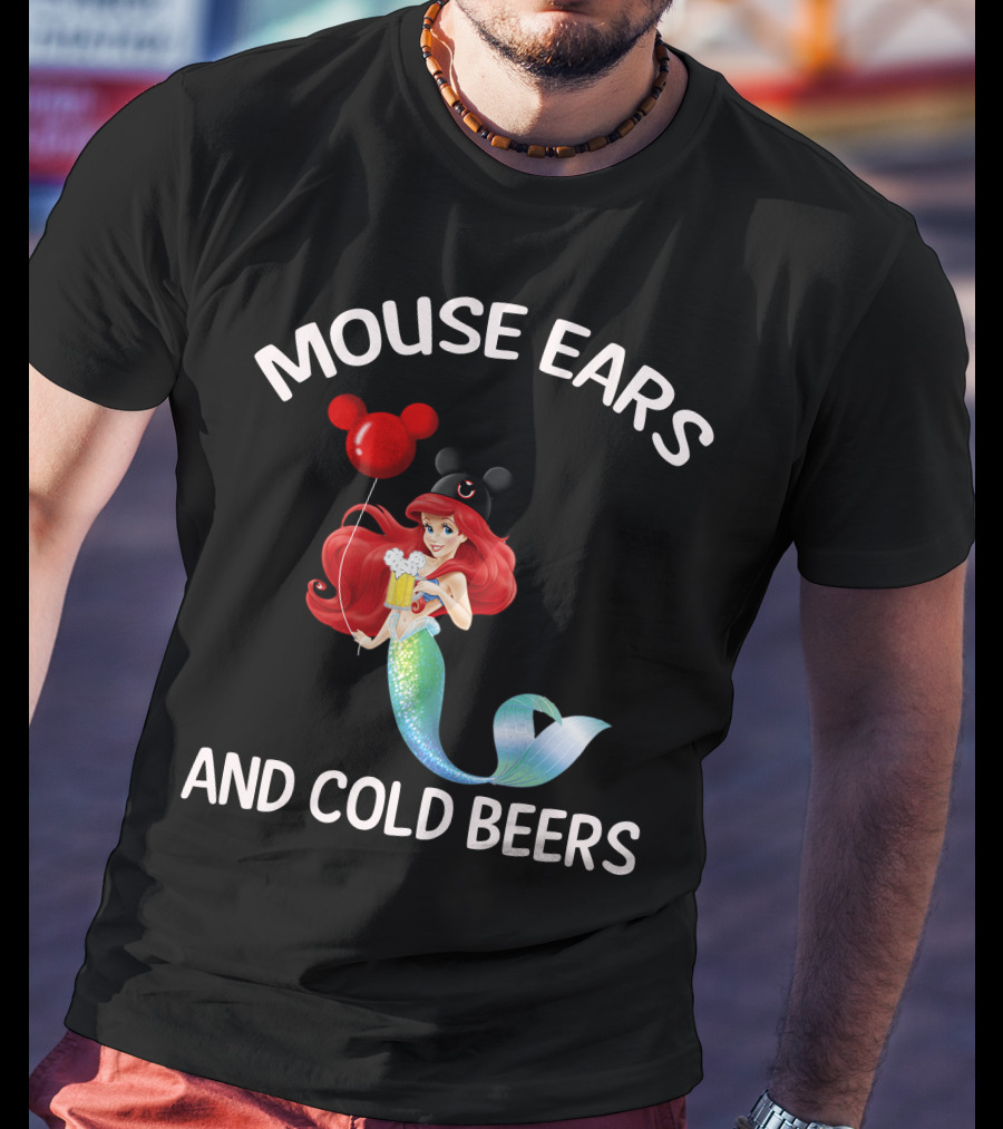 Mouse Ears And Cold Beers Ariel Balloon T-Shirt