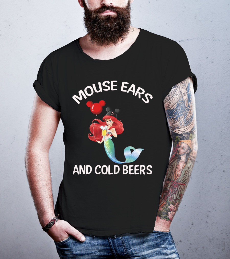Mouse Ears And Cold Beers Ariel Balloon T-Shirt