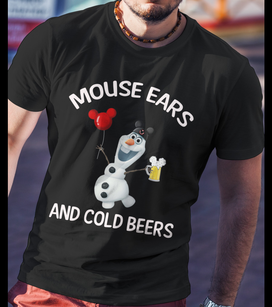 Mouse Ears And Cold Beers Olaf Balloon T-Shirt