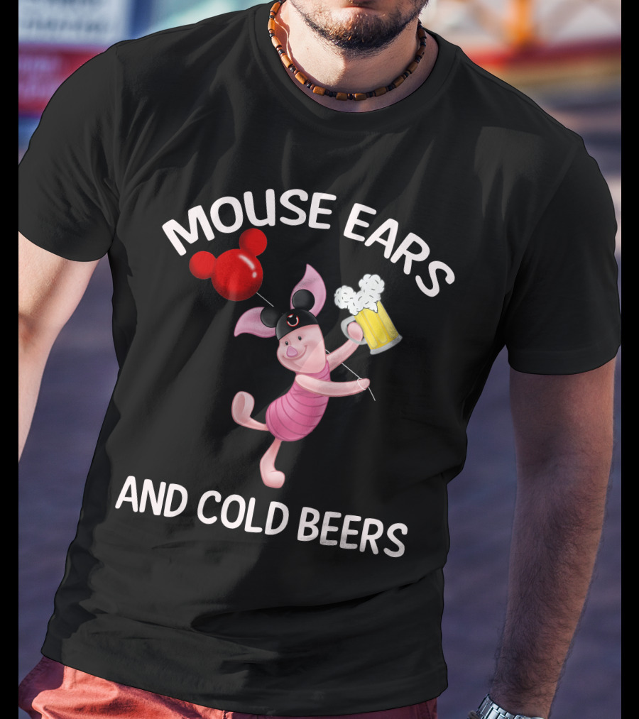 Mouse Ears And Cold Beers Piglet Balloon T-Shirt