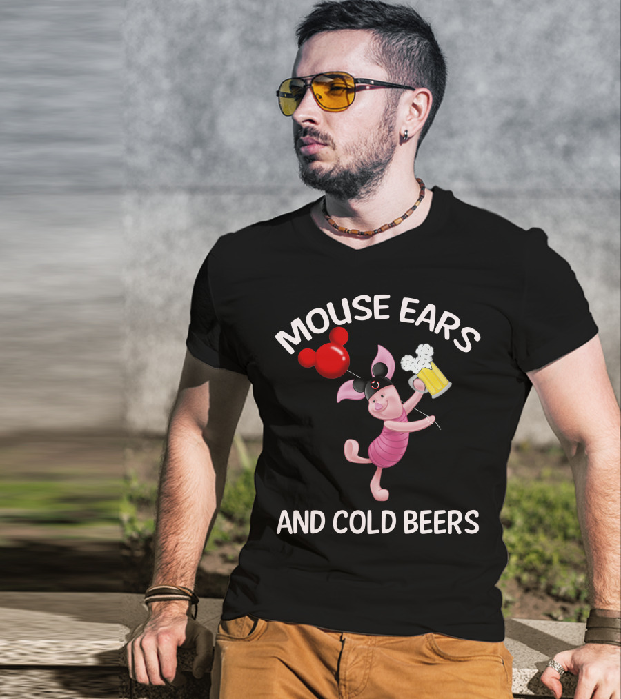 Mouse Ears And Cold Beers Piglet Balloon T-Shirt