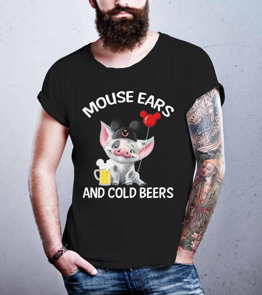 Mouse Ears And Cold Beers Pua Pig T-Shirt