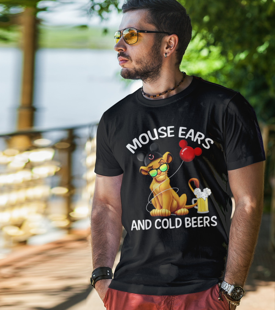 Mouse Ears And Cold Beers Simba Balloon T-Shirt