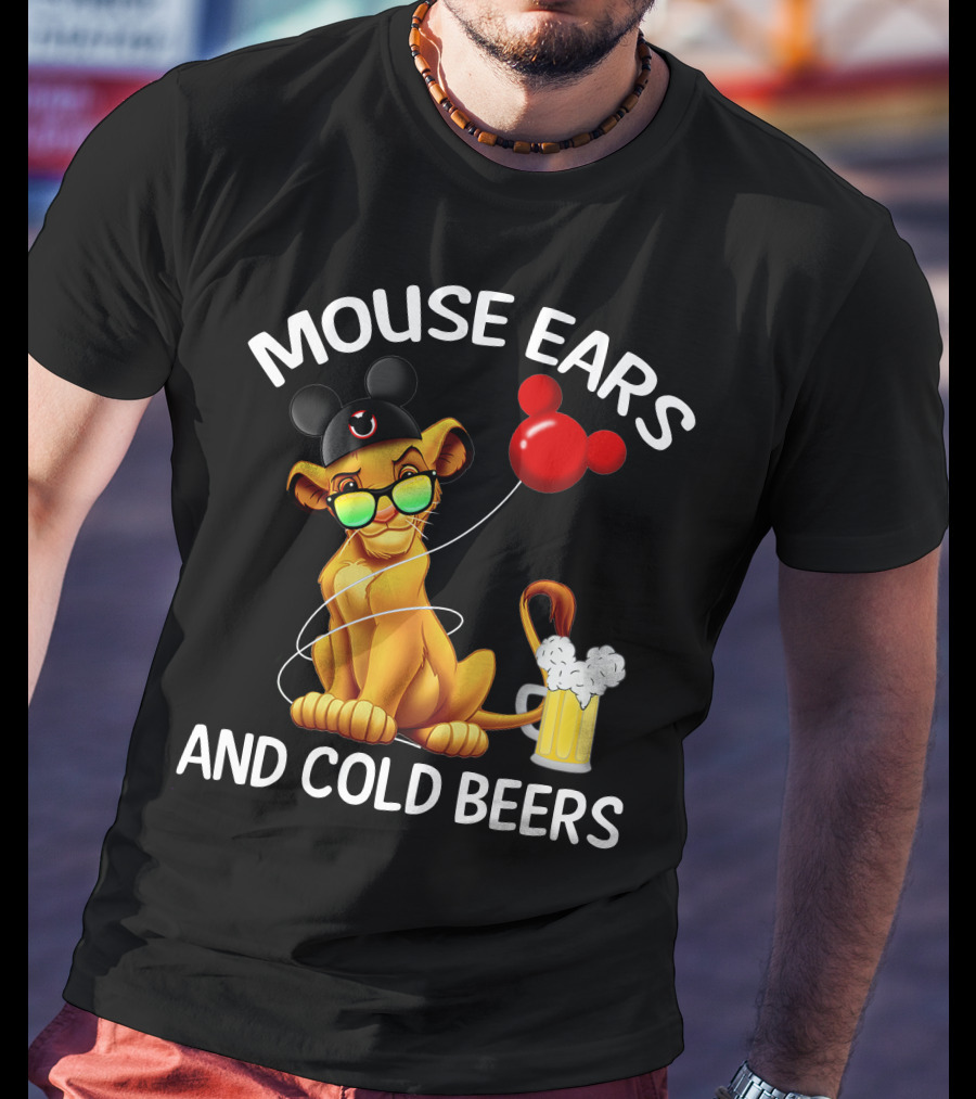 Mouse Ears And Cold Beers Simba Balloon T-Shirt