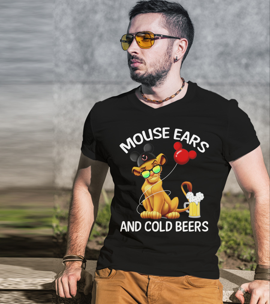 Mouse Ears And Cold Beers Simba Balloon T-Shirt