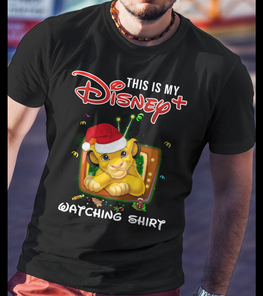 This Is My Disney+ Watching Shirt Simba Christmas T-Shirt