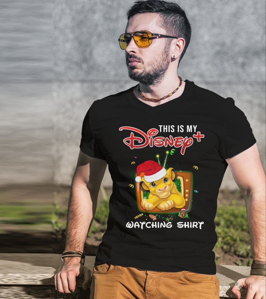 This Is My Disney+ Watching Shirt Simba Christmas T-Shirt