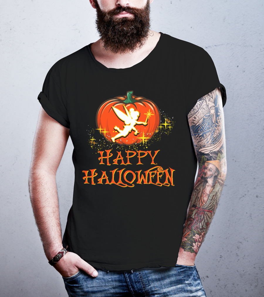 Happy Halloween Pumpkin Fairy Wand Sparkles T-Shirt