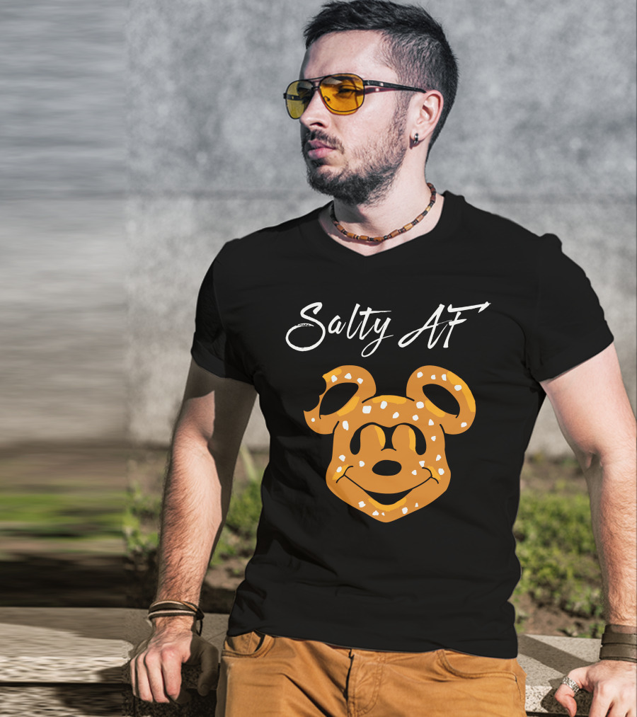 Salty Af Mickey Pretzel Style T-Shirt