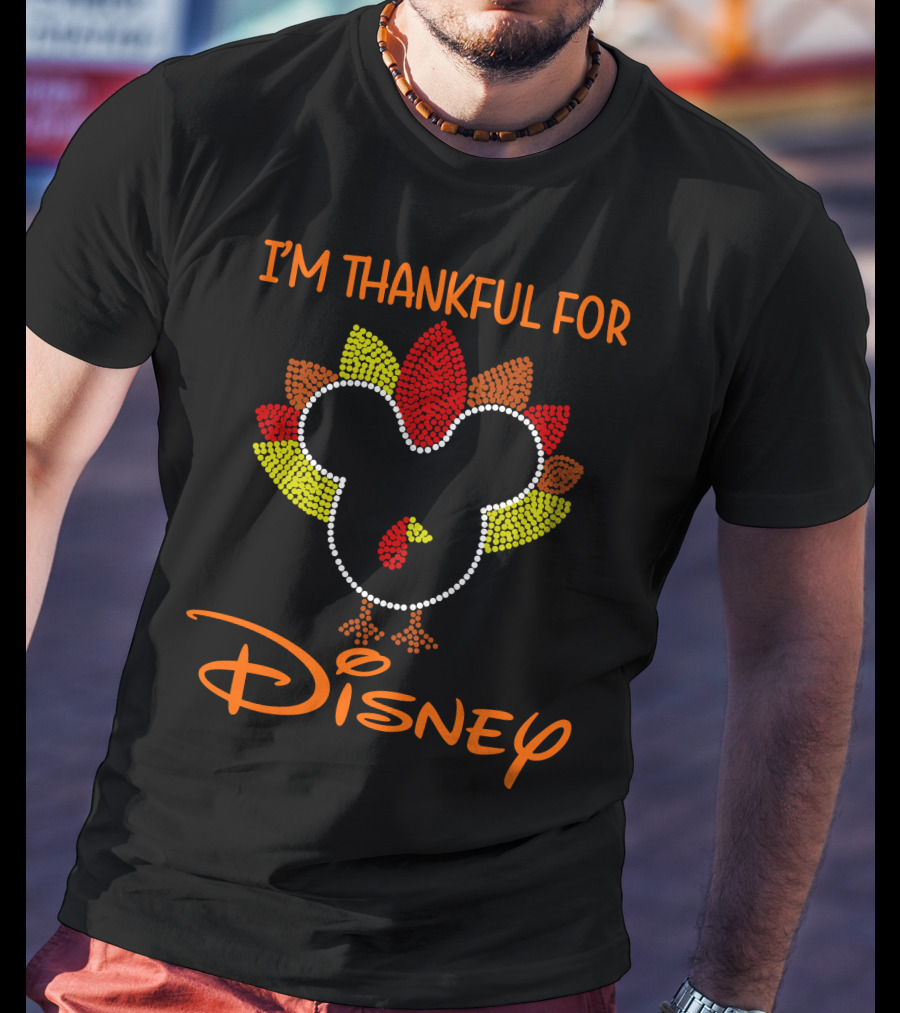 I'm Thankful For Disney Thanksgiving Turkey Mickey T-Shirt