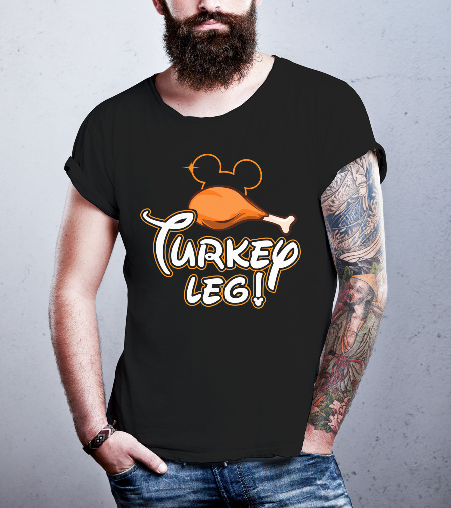 Turkey Leg Thanksgiving 29 Mickey Mouse Ears T-Shirt