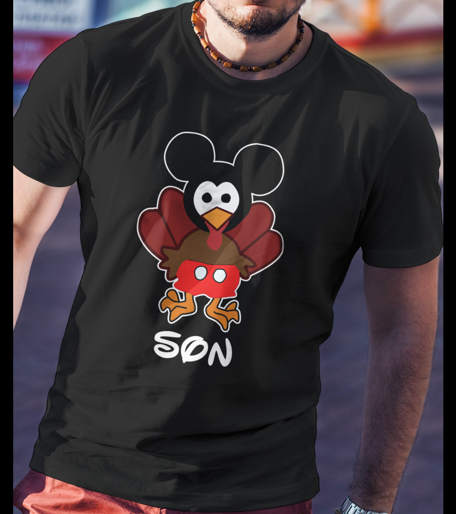 Thanksgiving 33 Son Mouse Turkey T-Shirt
