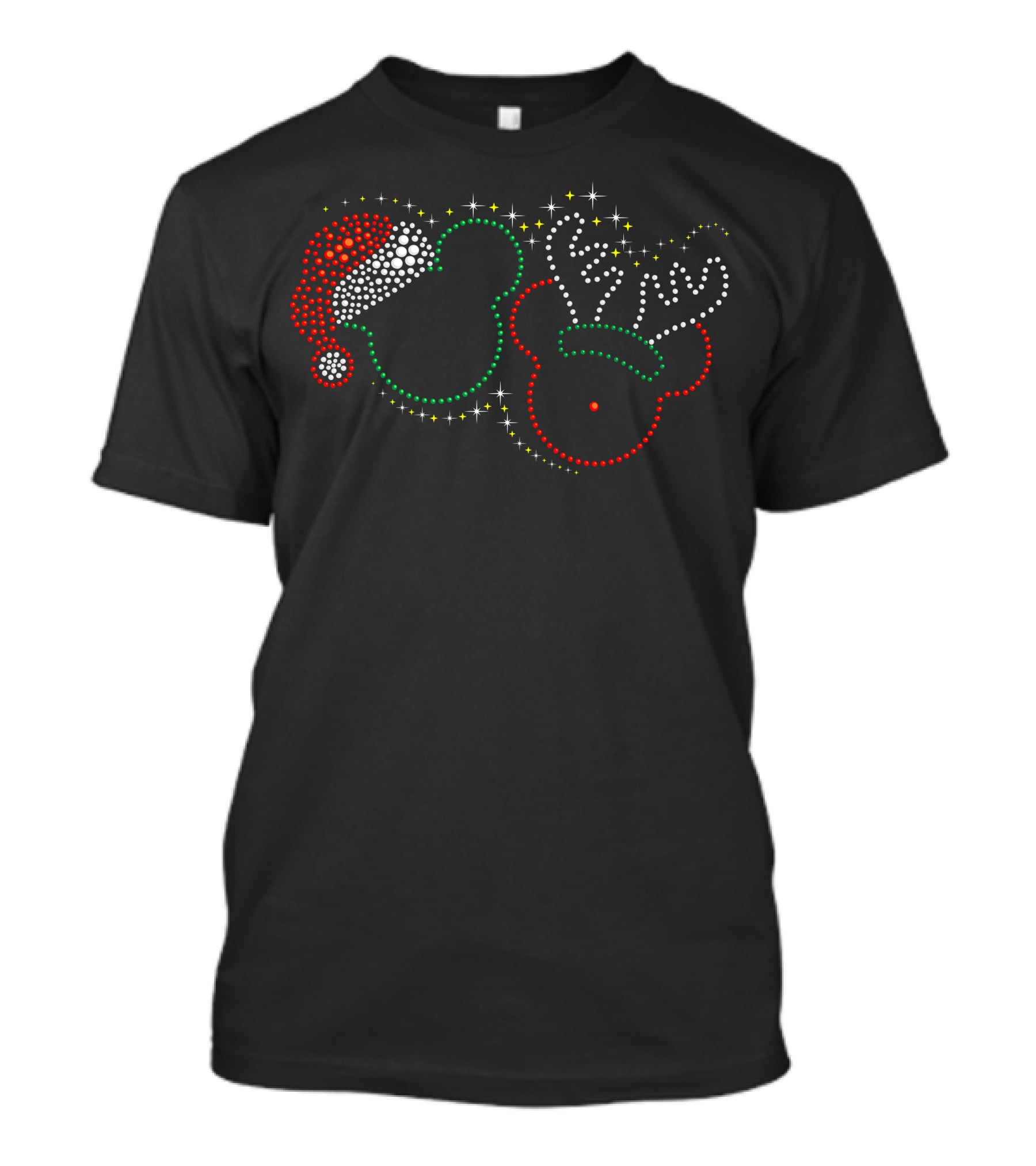 Merry Christmas 105 Santa Hat Reindeer Antlers Holiday Sparkle T-Shirt
