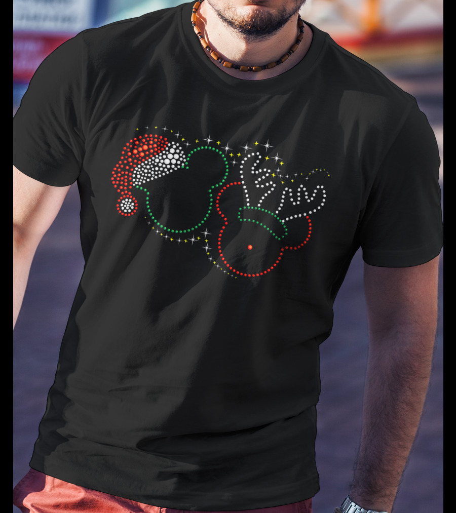 Merry Christmas 105 Santa Hat Reindeer Antlers Holiday Sparkle T-Shirt