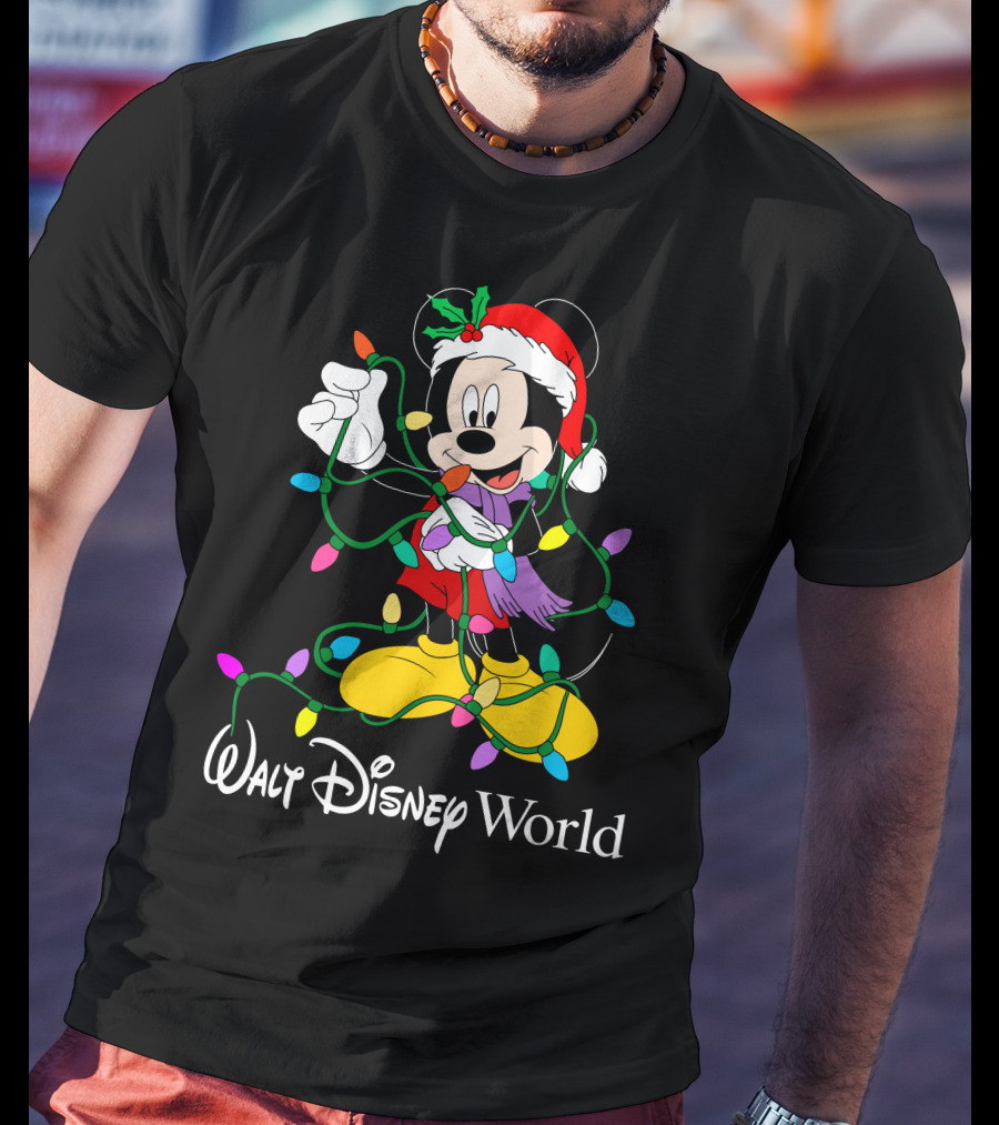 Walt Disney World Mickey Mouse Christmas Lights T-Shirt