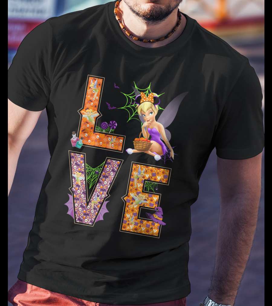 Love Tinkerbell Halloween Theme T-Shirt