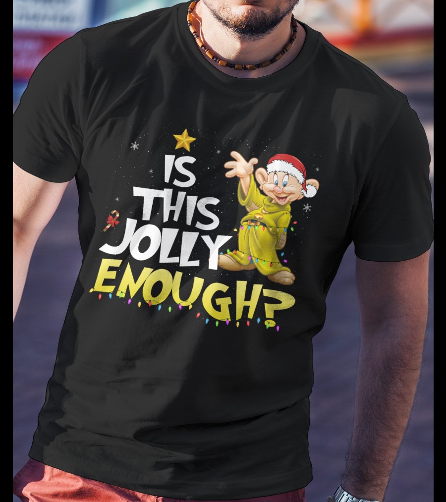 Is This Jolly Enough Dopey Christmas Lights T-Shirt