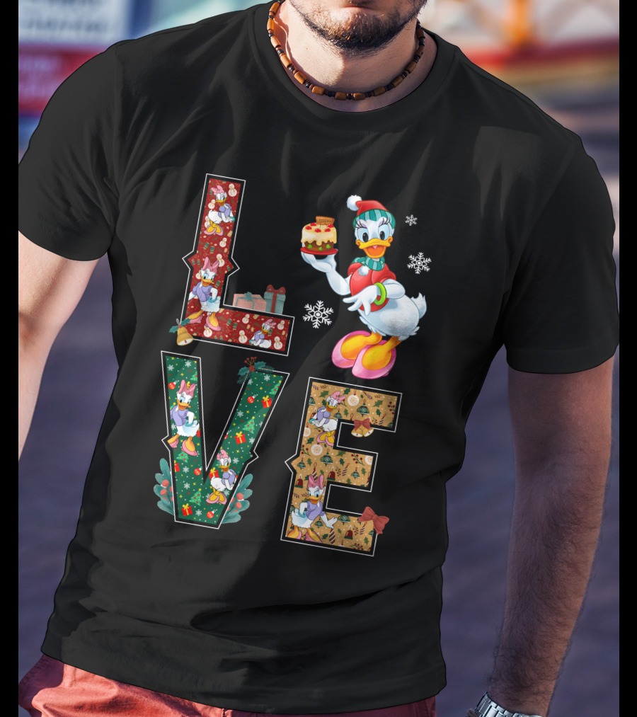 Daisy Duck Christmas Love Holiday Theme T-Shirt