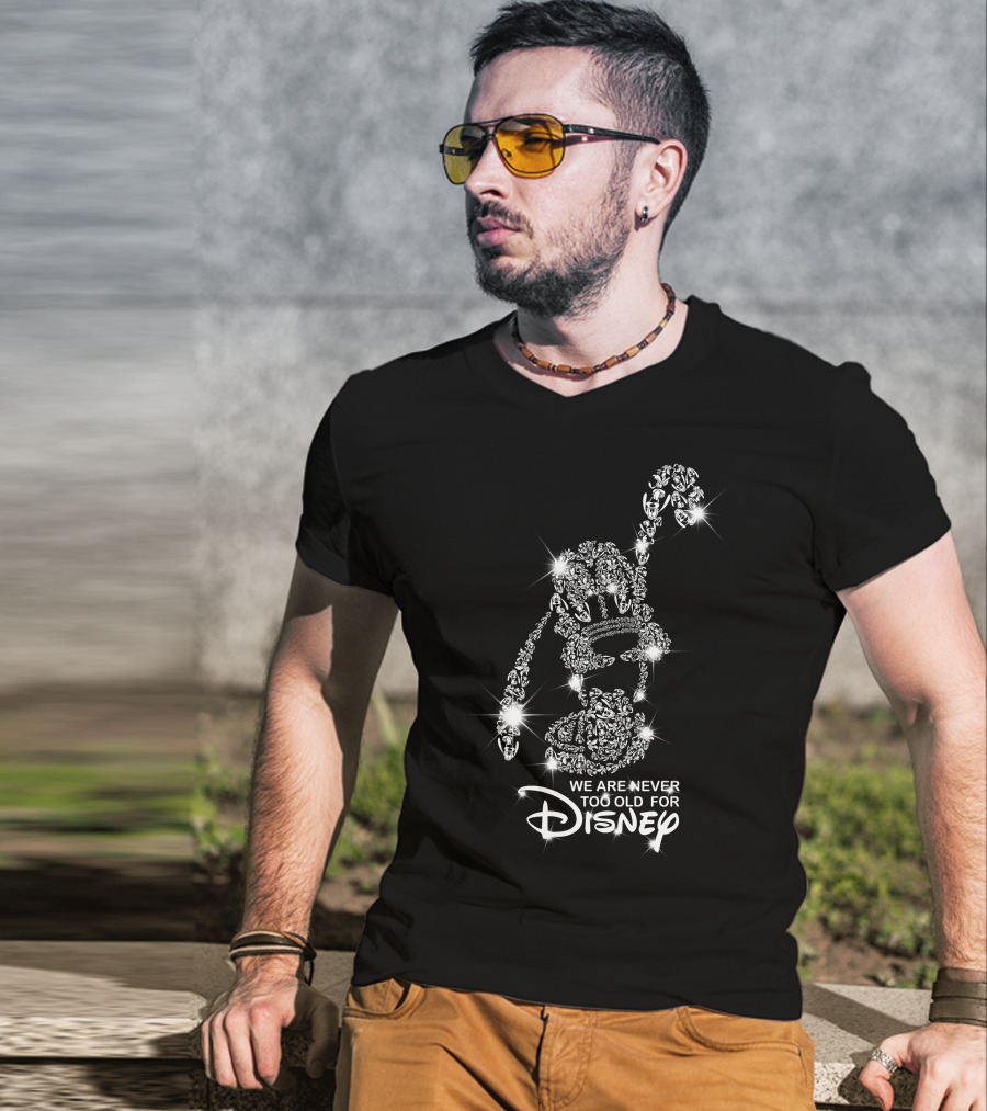 We Are Never Too Old For Disney Pluto Sparkle T-Shirt
