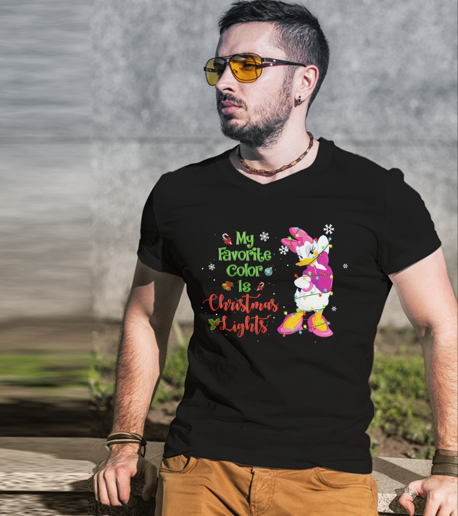 My Favorite Color Is Christmas Lights Daisy T-Shirt