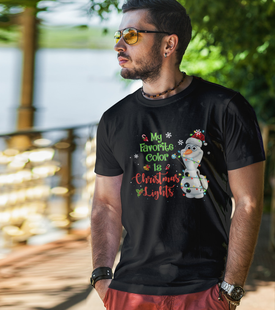 My Favorite Color Is Christmas Lights Olaf T-Shirt