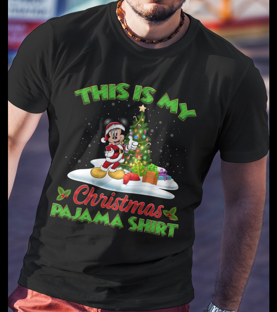 This Is My Christmas Pajama Shirt Mickey T-Shirt