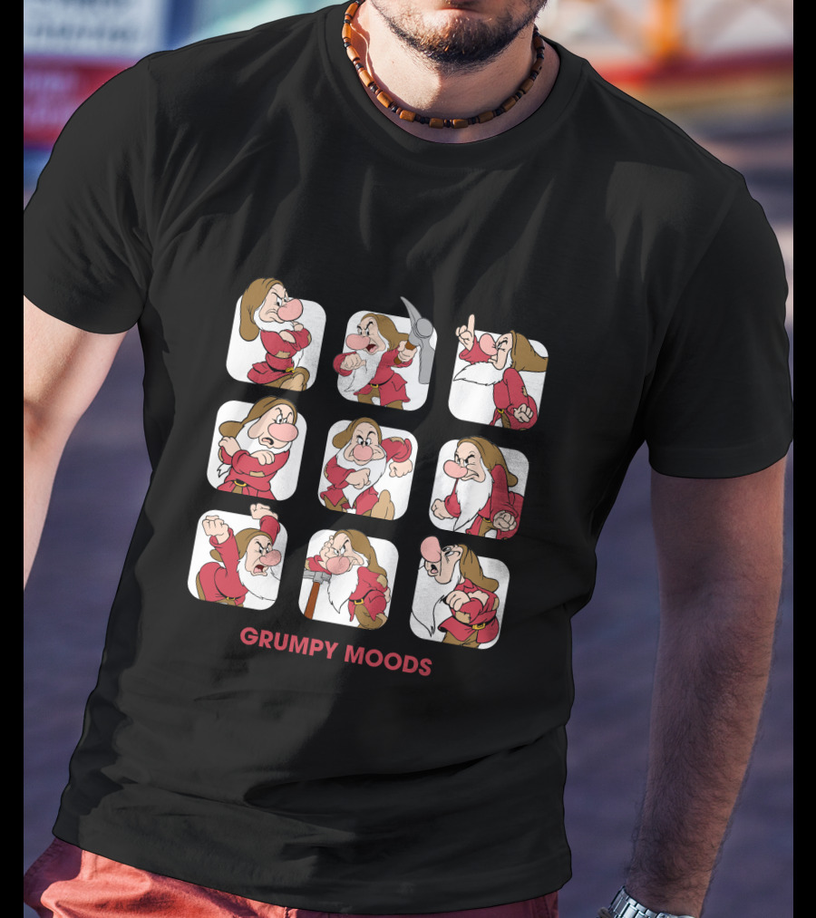 Grumpy Moods Snow White Character Expressions T-Shirt