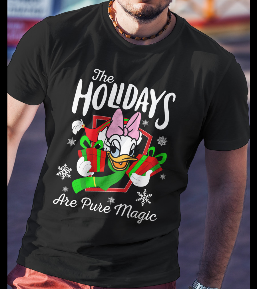 The Holidays Are Pure Magic Daisy Duck Christmas Snowflakes Gifts T-Shirt