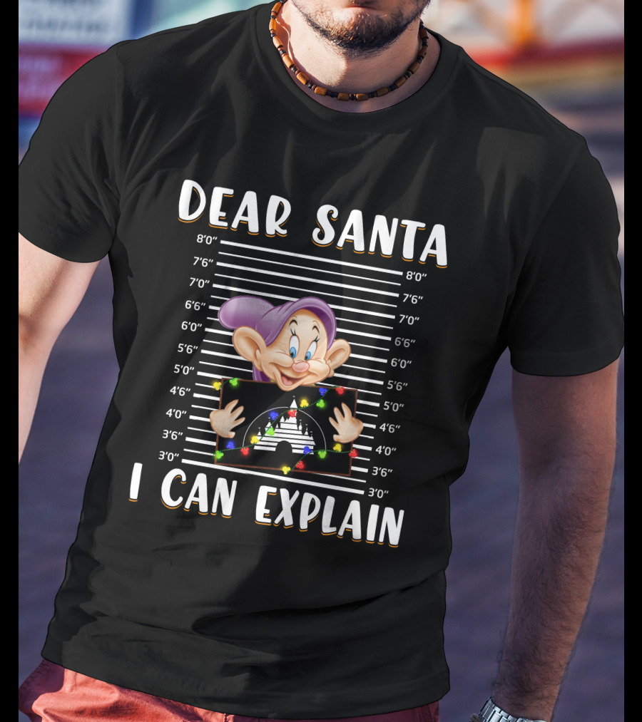 Dopey Dear Santa I Can Explain T-Shirt