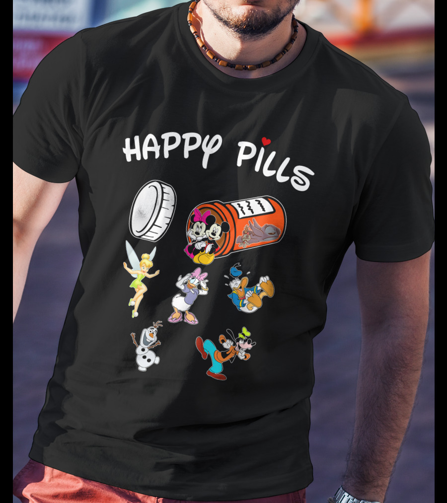 Happy Pills Mickey & Friends Disney Characters T-Shirt