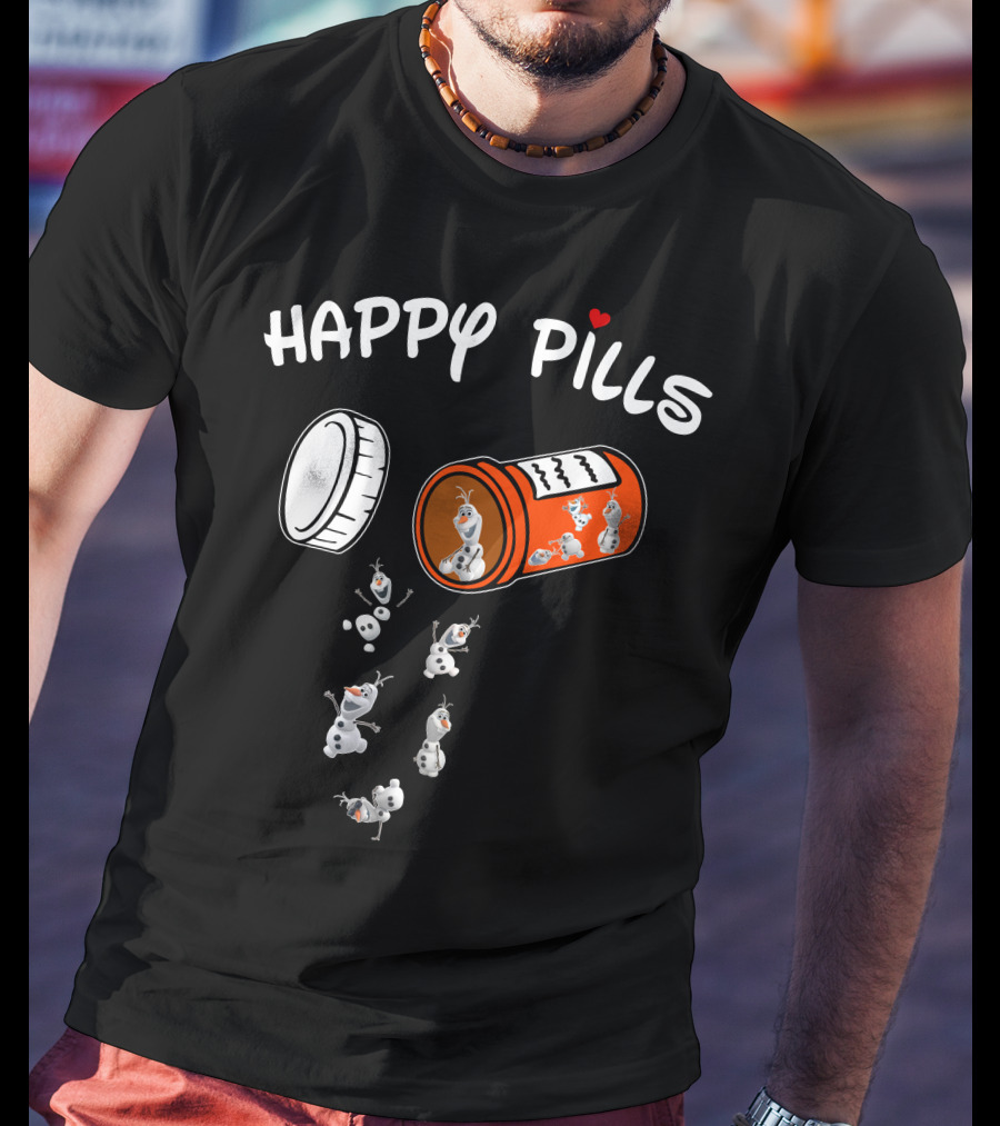Happy Pills Olaf Capsule Spill T-Shirt