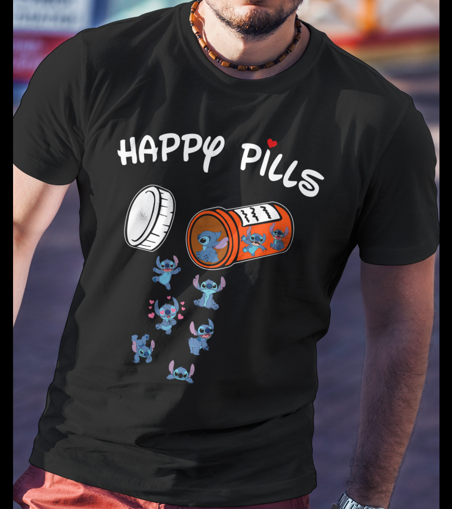 Happy Pills Stitch Capsule Fun Characters T-Shirt
