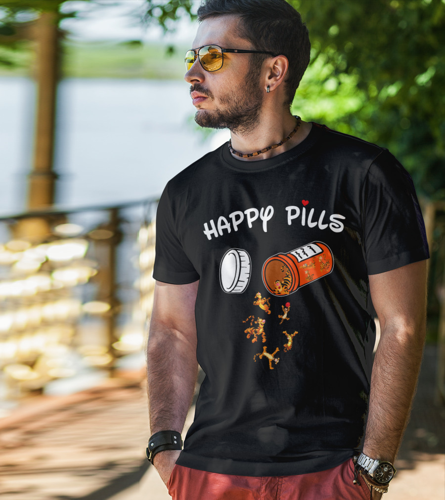 Happy Pills Tigger Capsule Fun T-Shirt