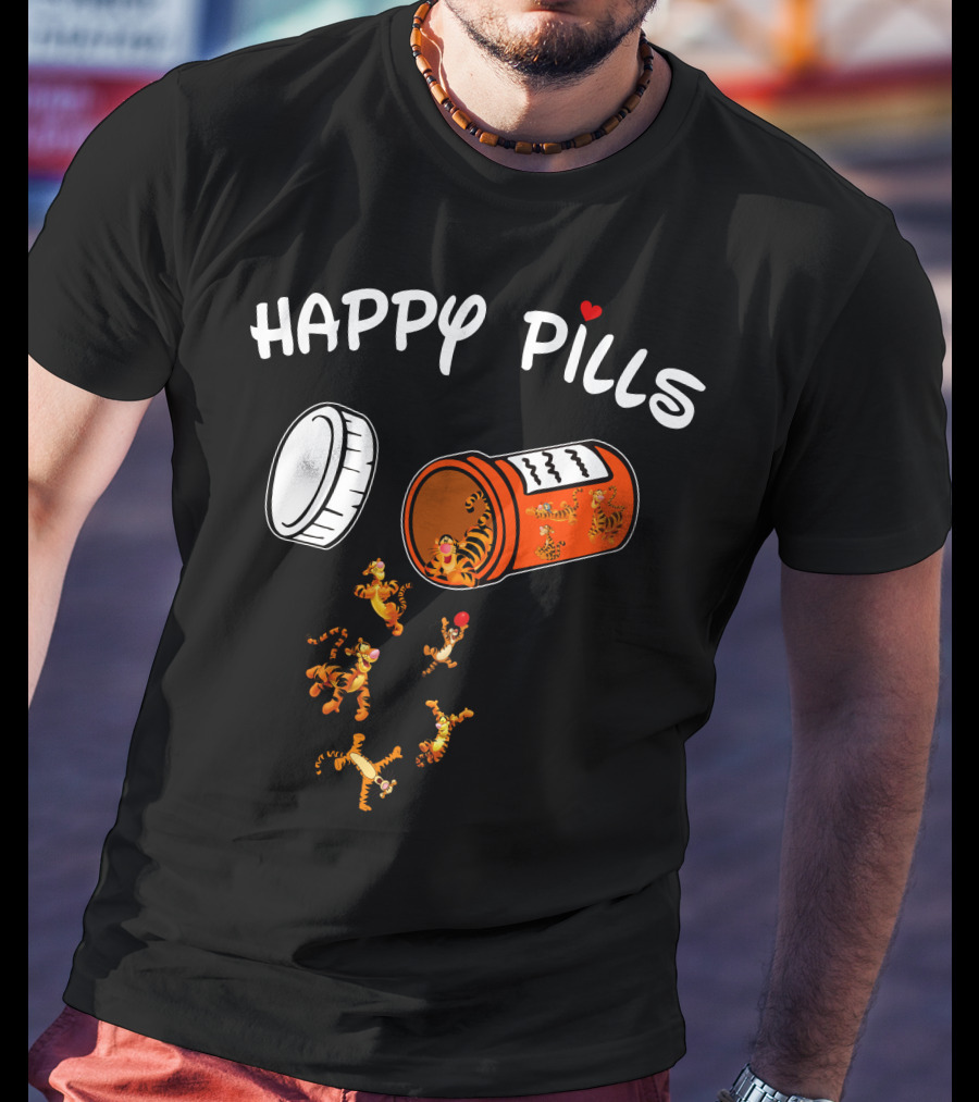 Happy Pills Tigger Capsule Fun T-Shirt
