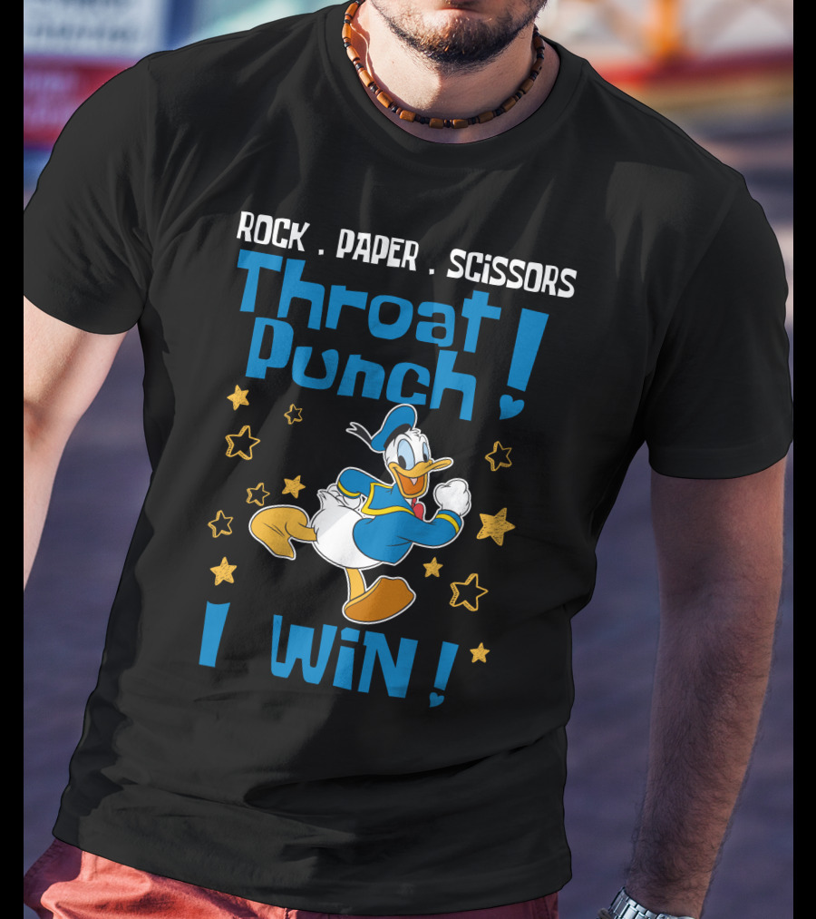 Rock Paper Scissors Throat Punch I Win T-Shirt