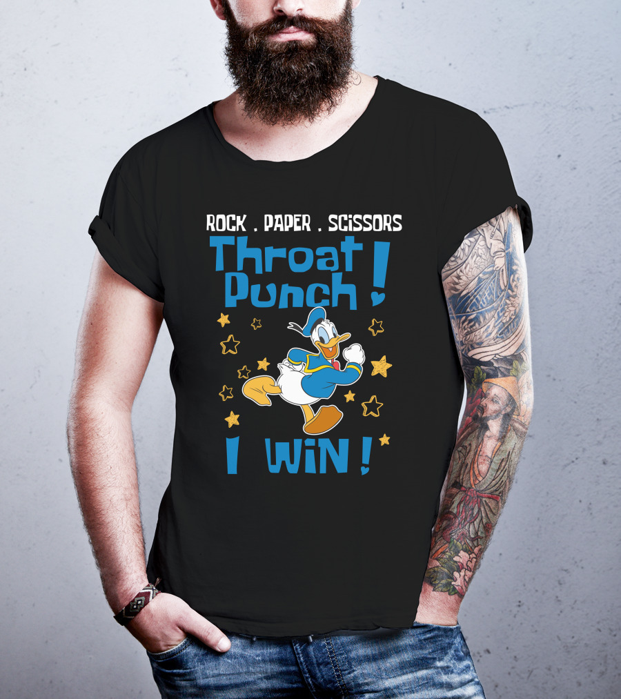 Rock Paper Scissors Throat Punch I Win T-Shirt