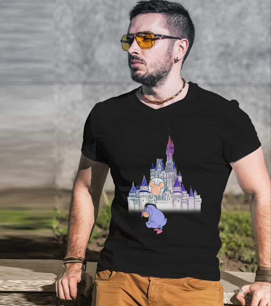 Eeyore Disney Castle Mickey Balloon T-Shirt