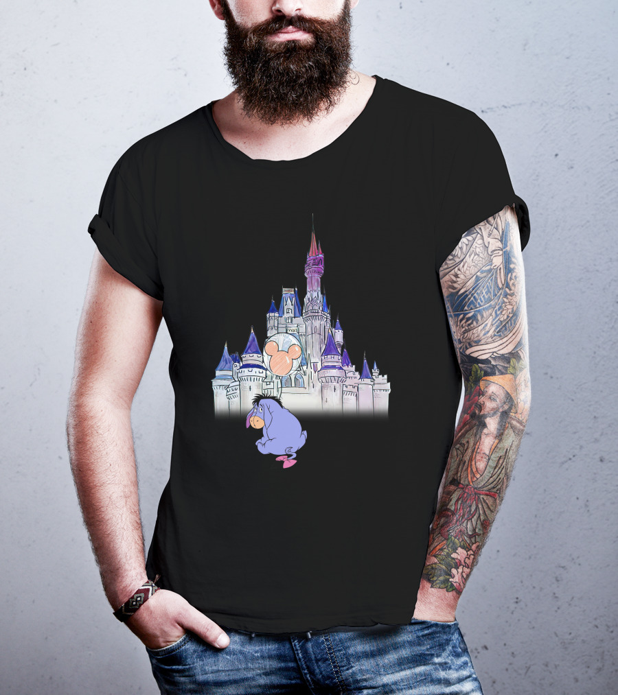 Eeyore Disney Castle Mickey Balloon T-Shirt
