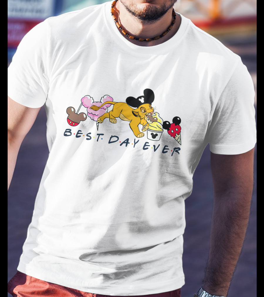 Best Day Ever Simba Mickey Ears Ice Cream Treats T-Shirt