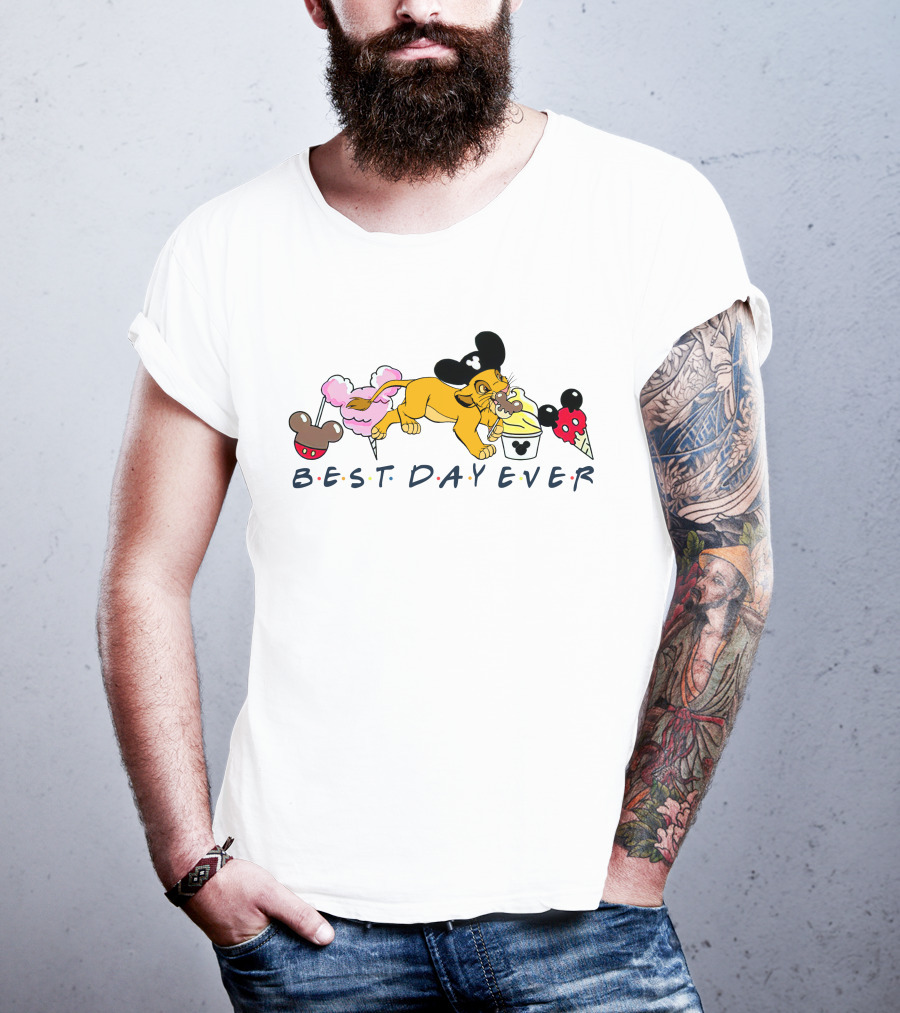 Best Day Ever Simba Mickey Ears Ice Cream Treats T-Shirt