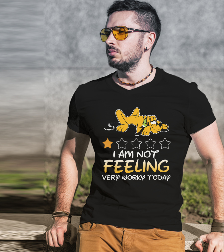 Pluto I Am Not Feeling Very Worky Today Five Star Rating T-Shirt