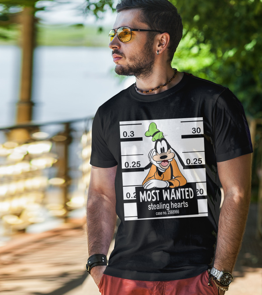 Most Wanted Goofy Stealing Hearts Case No. 2568966 T-Shirt