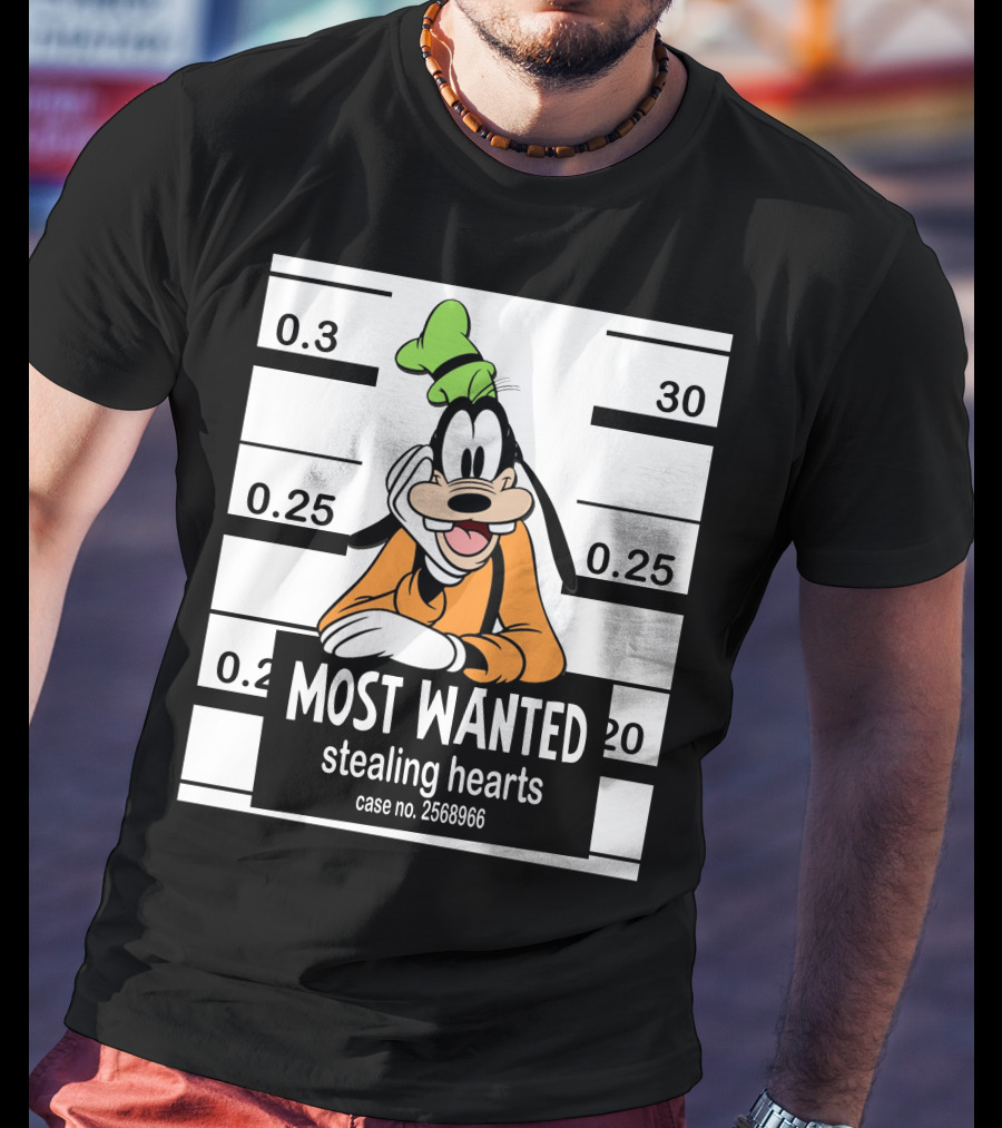 Most Wanted Goofy Stealing Hearts Case No. 2568966 T-Shirt