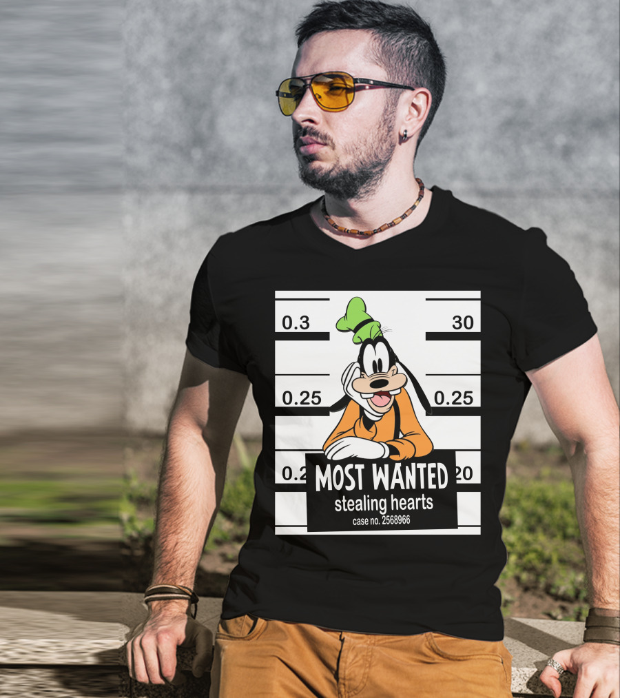 Most Wanted Goofy Stealing Hearts Case No. 2568966 T-Shirt