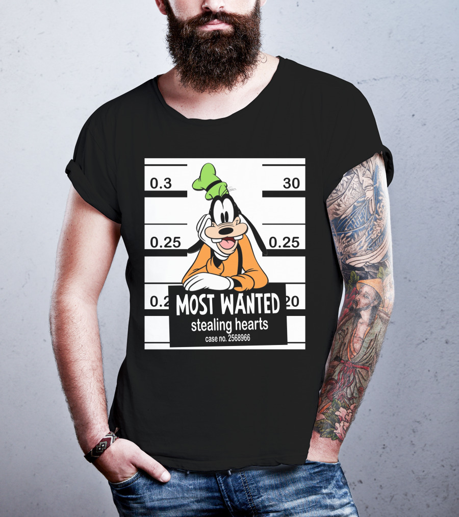 Most Wanted Goofy Stealing Hearts Case No. 2568966 T-Shirt