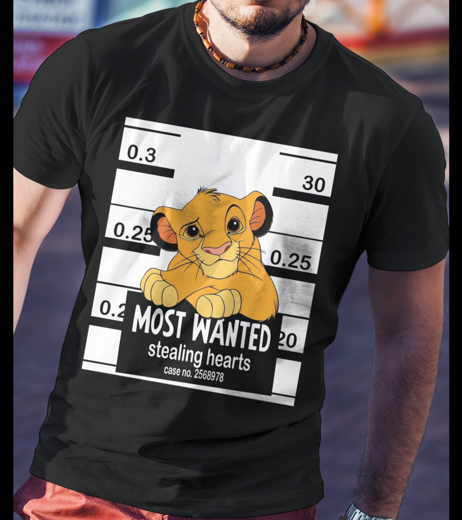 Most Wanted Simba Stealing Hearts Case No. 2568978 T-Shirt