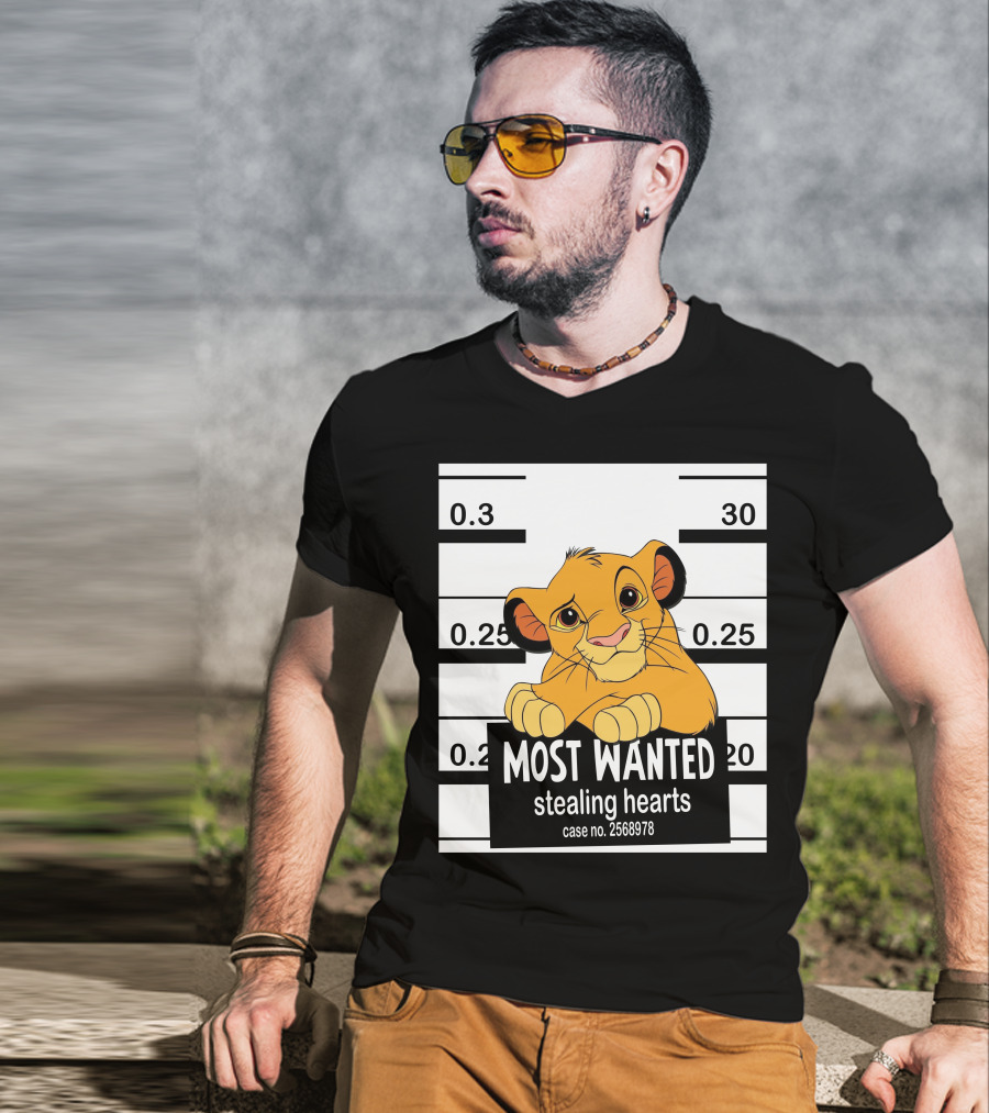 Most Wanted Simba Stealing Hearts Case No. 2568978 T-Shirt