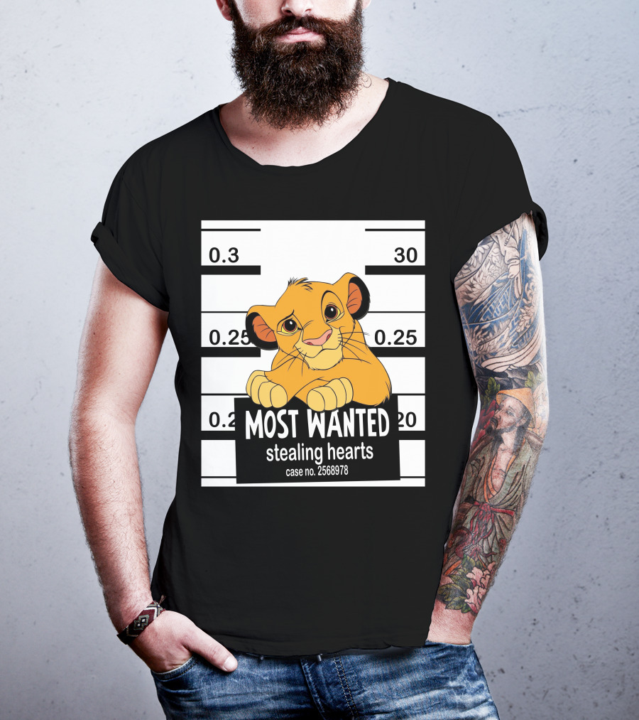 Most Wanted Simba Stealing Hearts Case No. 2568978 T-Shirt