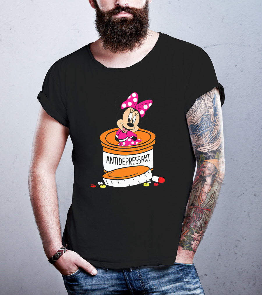 Minnie Antidepressant Pill Bottle T-Shirt